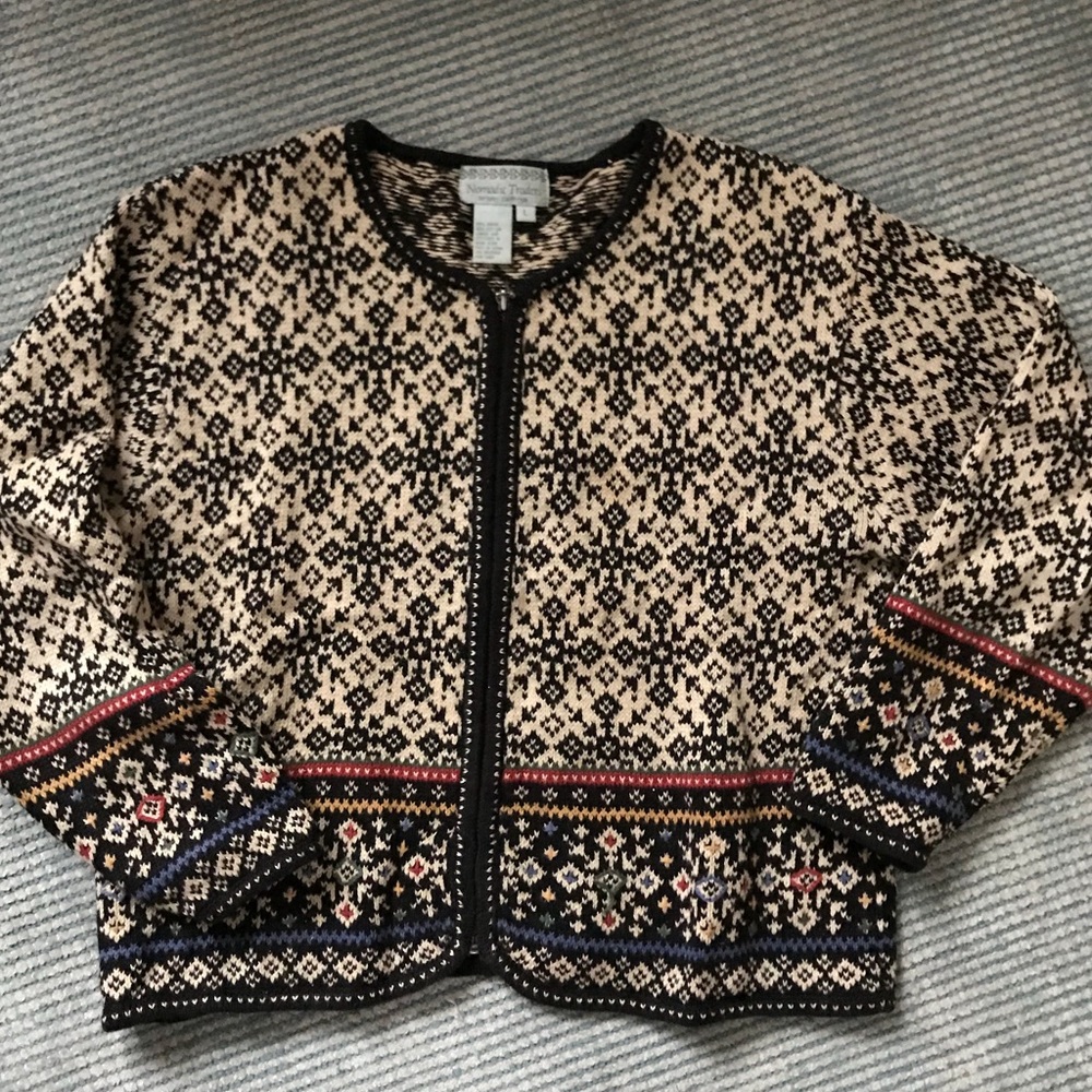 NORTIC TRADER cardigan sweater, large,great shape